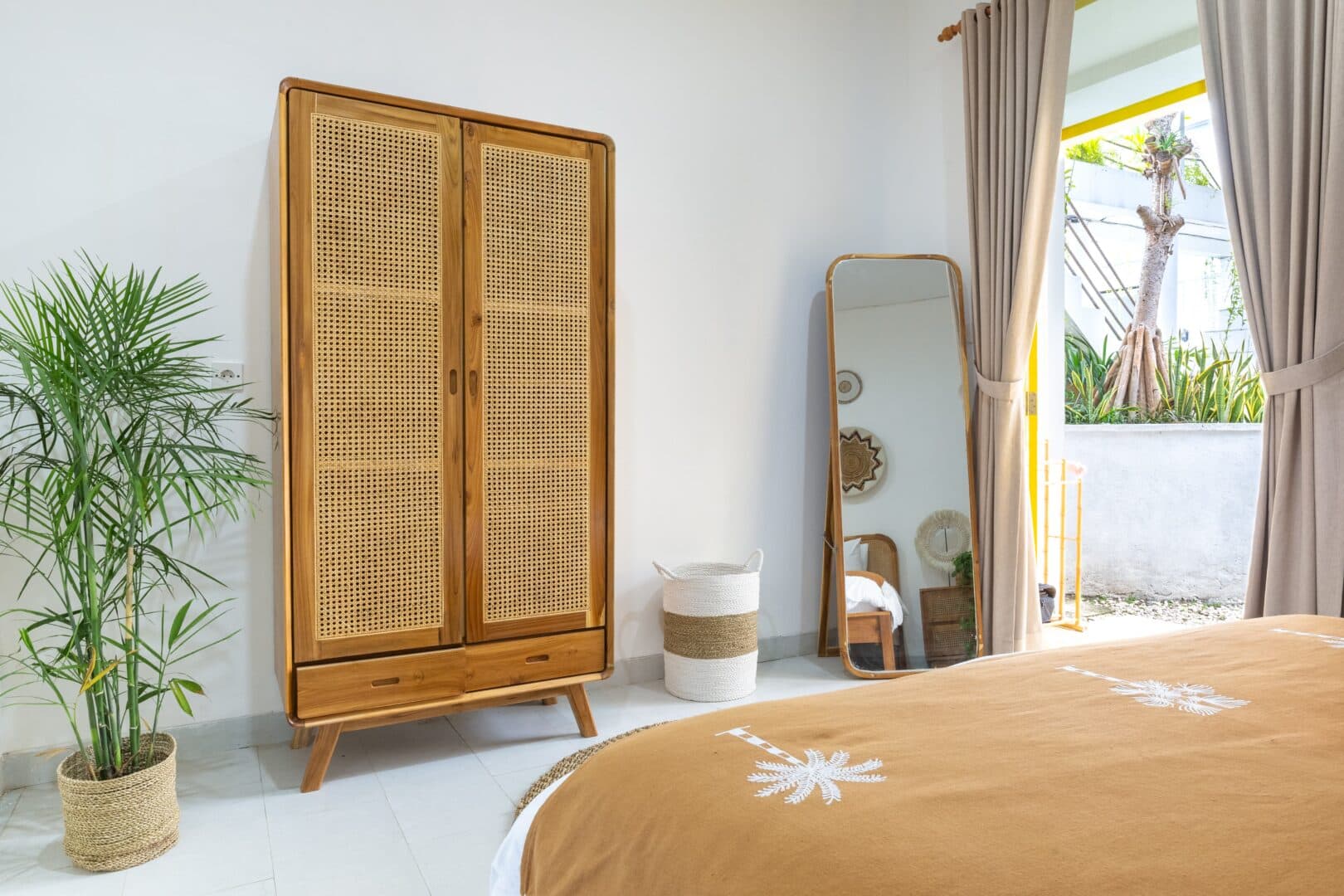 Surf Academy Canggu Bali - Deluxe Room - Bed View